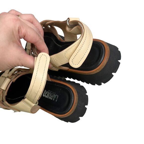 Labucq Cream Platform Sandals - Picture 9 of 16